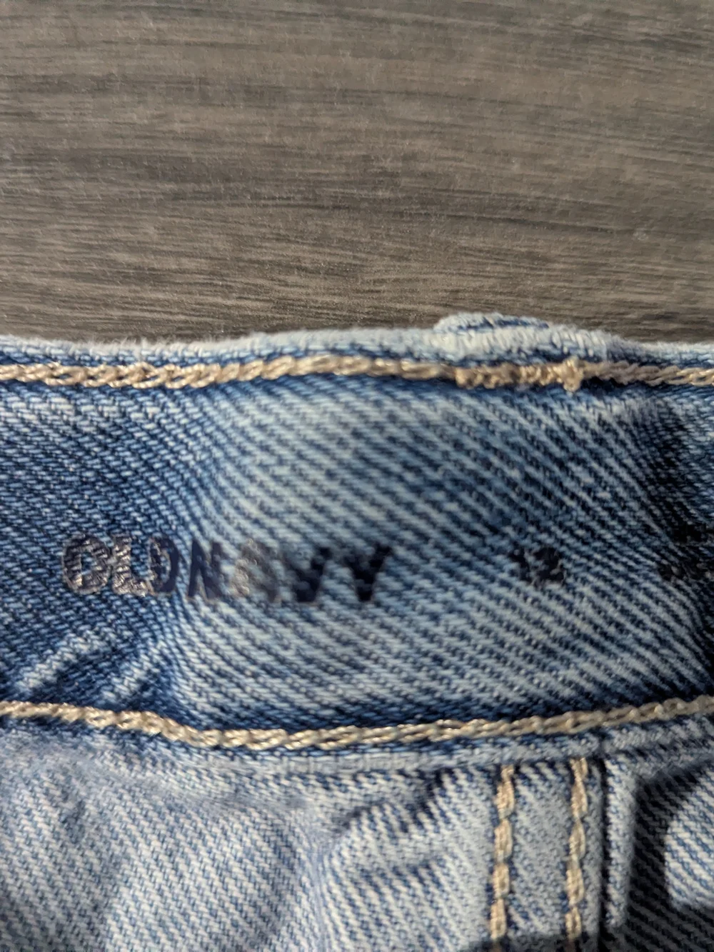 Old Navy Light Wash Denim Shorts with Neon Flower Detail